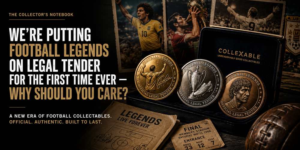 ColleXable are puttinf football legends on legal tender coins for the first time ever